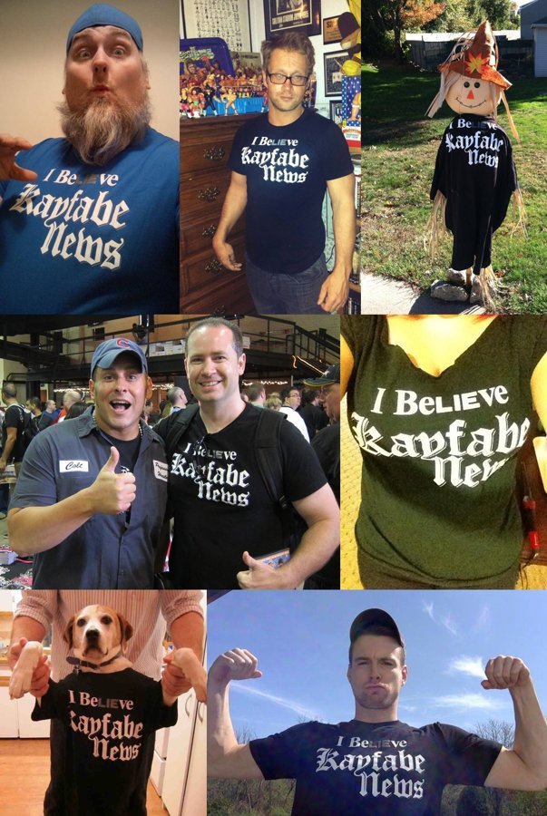 Kayfabe News shirts