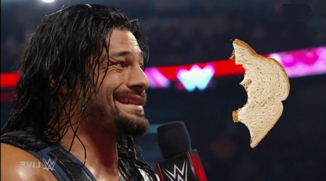 Who would win a promo battle: Roman Reigns or this half-eaten sandwich?