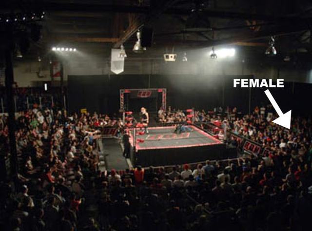 Female attends Ring of Honor show