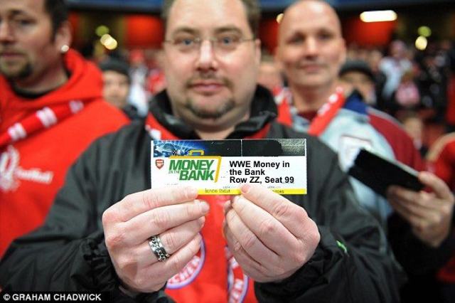 Wrestling fan spends his last money in the bank on ticket to event of same name
