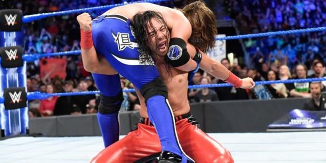 Nakamura suffers scrotum-shaped bruise on arm after AJ Styles delivers another vicious groinshot