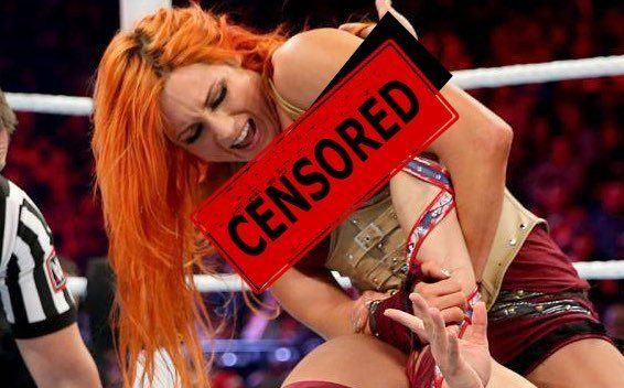 Exclusive high-def screenshot of Becky Lynch “wardrobe malfunction”