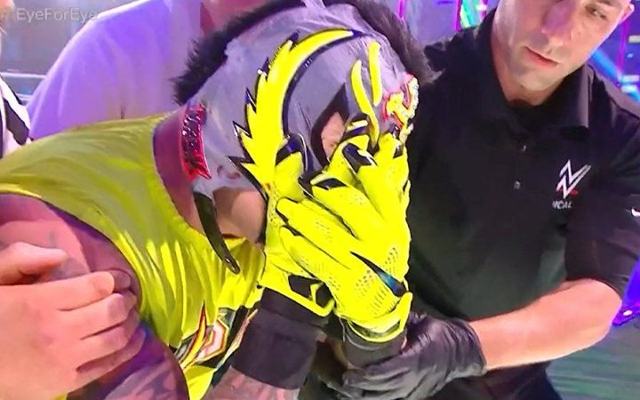 Rey Mysterio permanently blinded to entertain you disgusting, bloodthirsty monsters