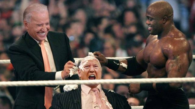 Biden Shaves Trump’s Head