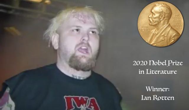 Deathmatch wrestler Ian Rotten wins 2020 Nobel Prize in Literature