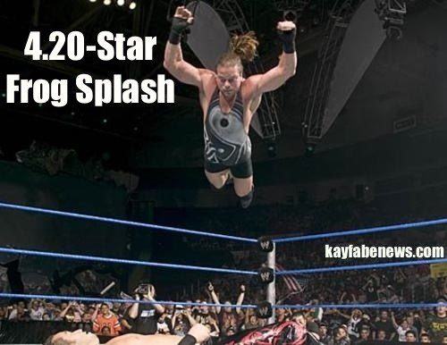 Rob Van Dam executes 4.20-Star Frog Splash