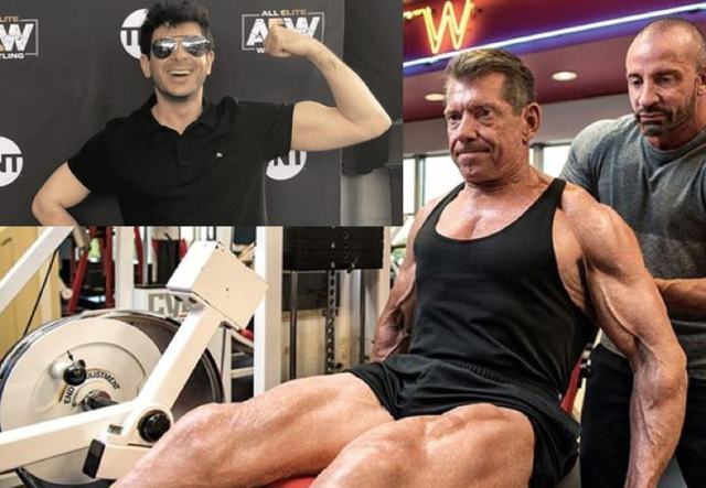 Vince McMahon challenges Tony Khan to bodybuilding pose-down