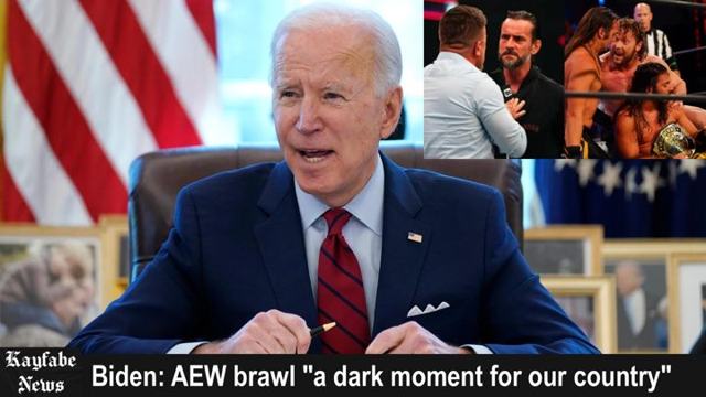 President Biden denounces AEW locker room brawl