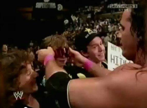 Starstruck fan still wearing Bret Hart’s sunglasses