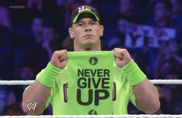 “Never Give Up” wrestler giving up wrestling