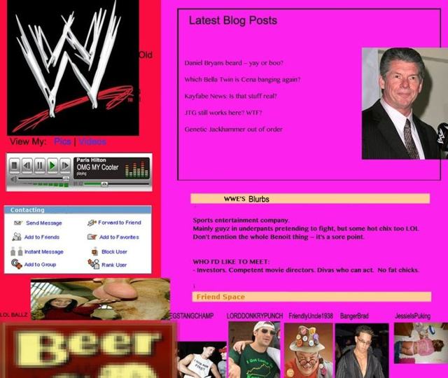 WWE launches Myspace page