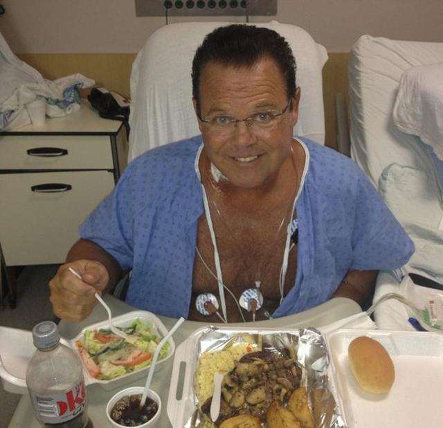 Jerry Lawler suffers heartburn on live television