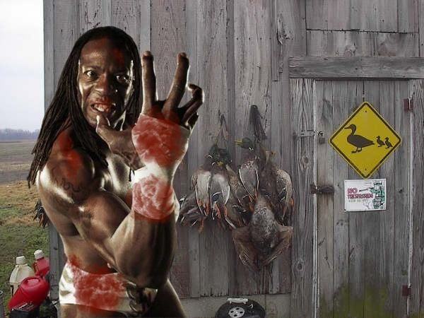 Bloodsoaked Booker T regrets shucking duck