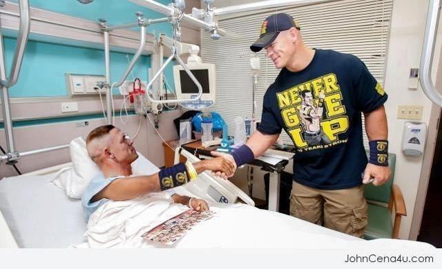 Injured Cena gets Make-A-Wish visit from self