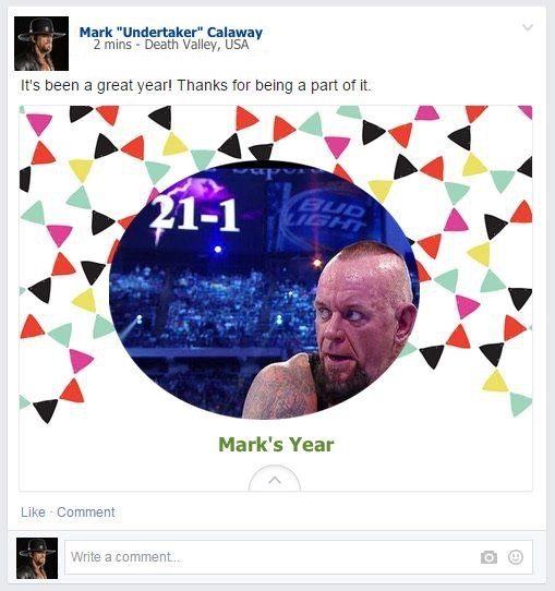Undertaker’s Facebook year-in-review a heartbreaking reminder of failure