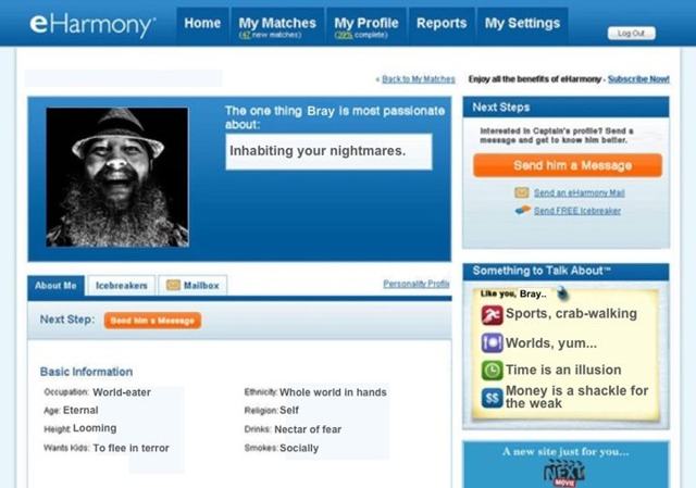 Bray Wyatt creates cryptic, terrifying eHarmony profile