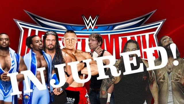 Lesnar, Reigns, Ambrose, Owens, Undertaker, Wyatts, New Day suffer injuries, will be out of action past WrestleMania