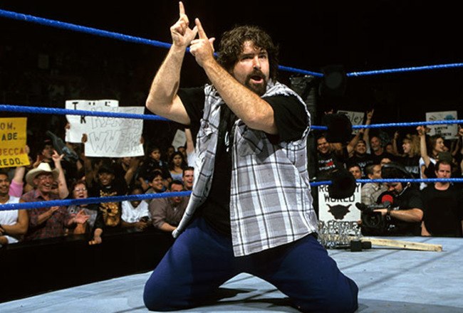 Mick Foley ironing his nicest sweatpants for Hall of Fame ceremony