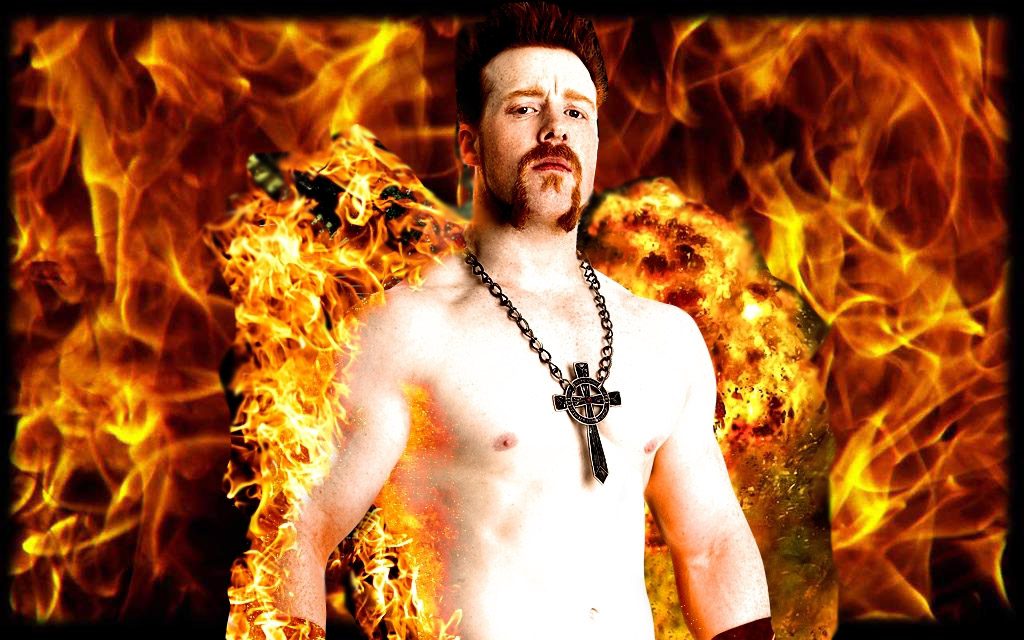 Exposed to direct sunlight, Sheamus bursts into flames