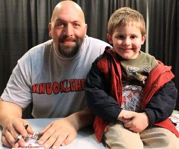 WWE wrestler’s children enjoy their annual “afternoon with daddy”