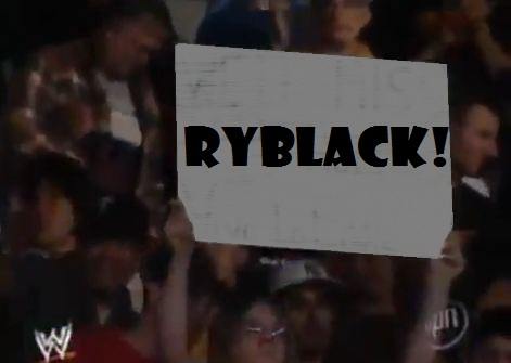 481 wrestling fans making “Ryblack” signs for tonight’s Smackdown taping