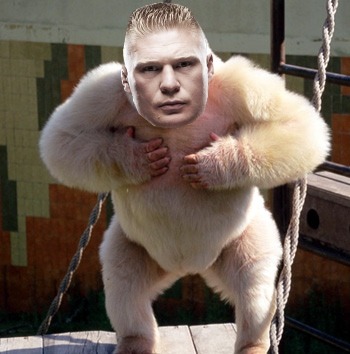 Lesnar hurls feces at Triple H from treetops