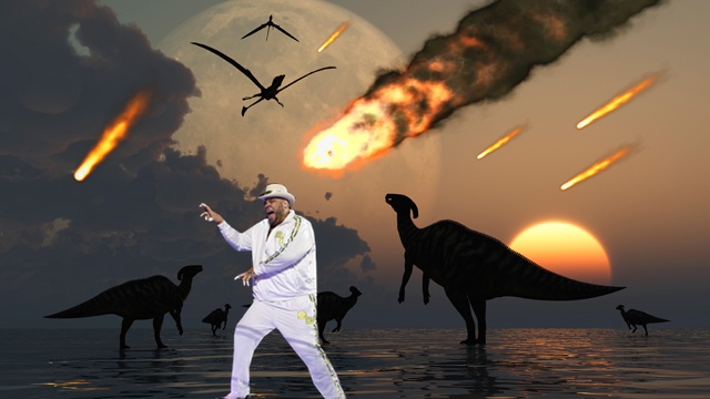 Funkasaurus and Funkadactyls extinct after funksteroid hits Planet Funk