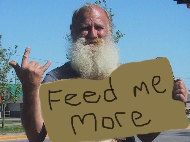 Starving homeless man has same catchphrase as Ryback