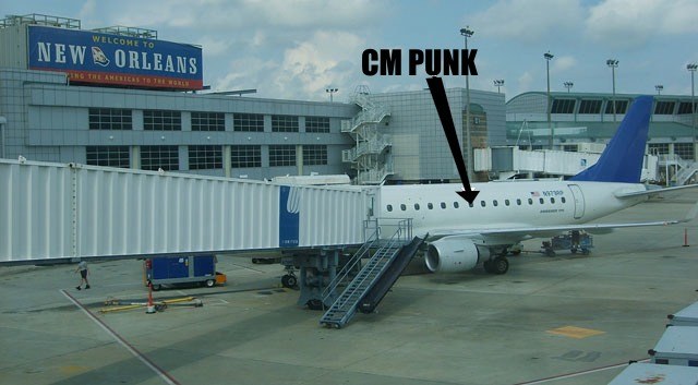 EXCLUSIVE photo of CM Punk arriving at New Orleans Airport