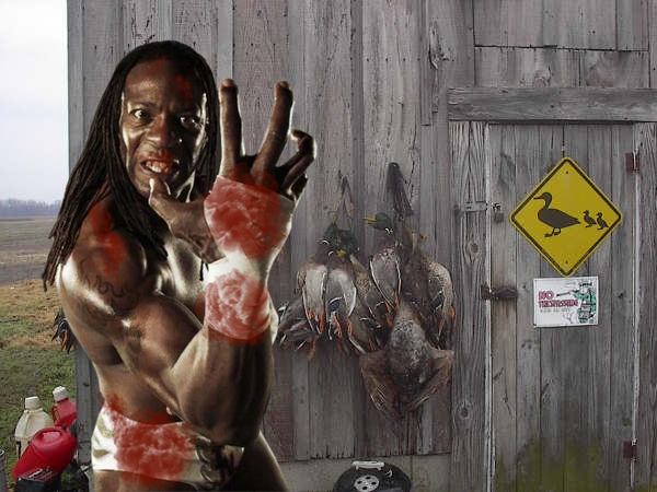 Bloodsoaked Booker T regrets shucking duck