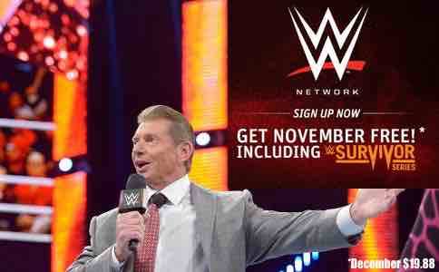 WWE Network free for November, $19.98 for December