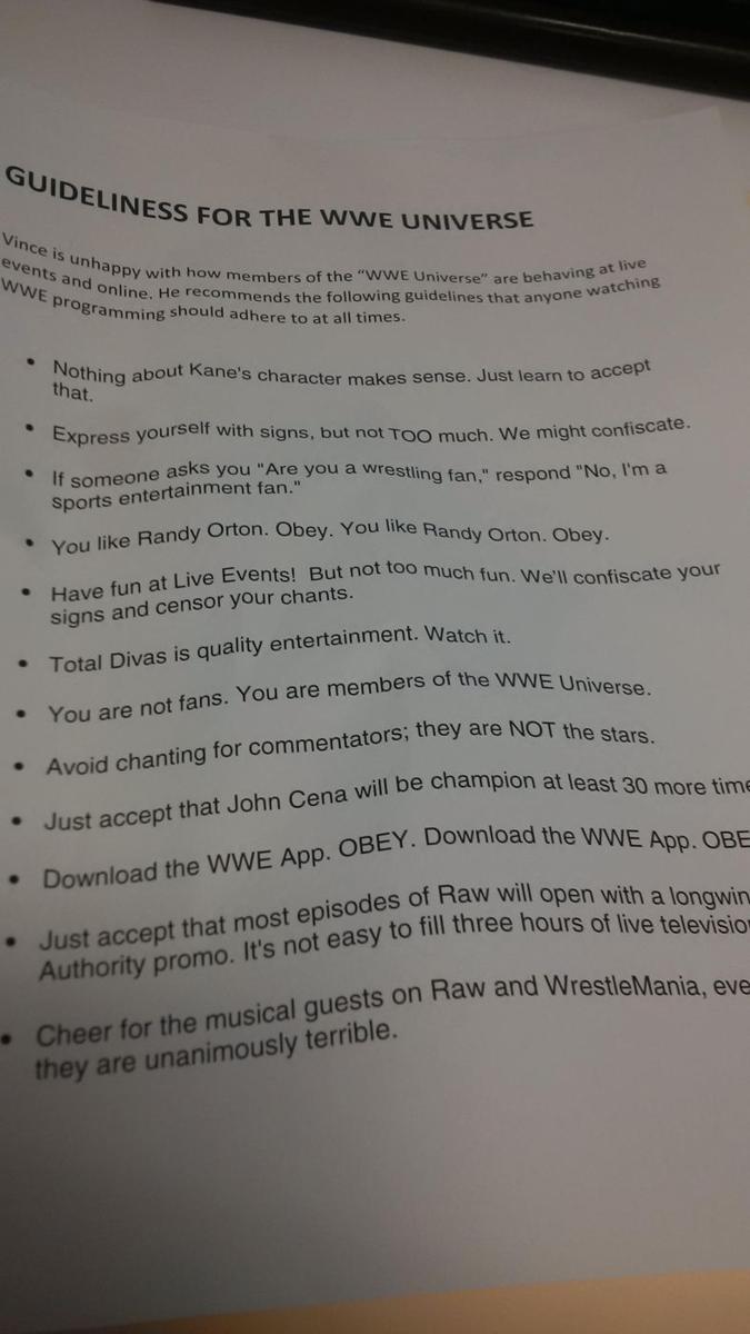 Leaked documents reveal Vince McMahon’s rules for WWE fans