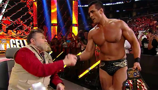 PROGRESS! Mexican wrestler walks to ring, white man rides lawnmower