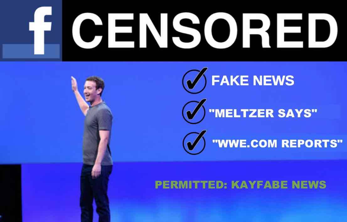 Facebook cracks down on “fake news,” banning all wrestling sites except Kayfabe News