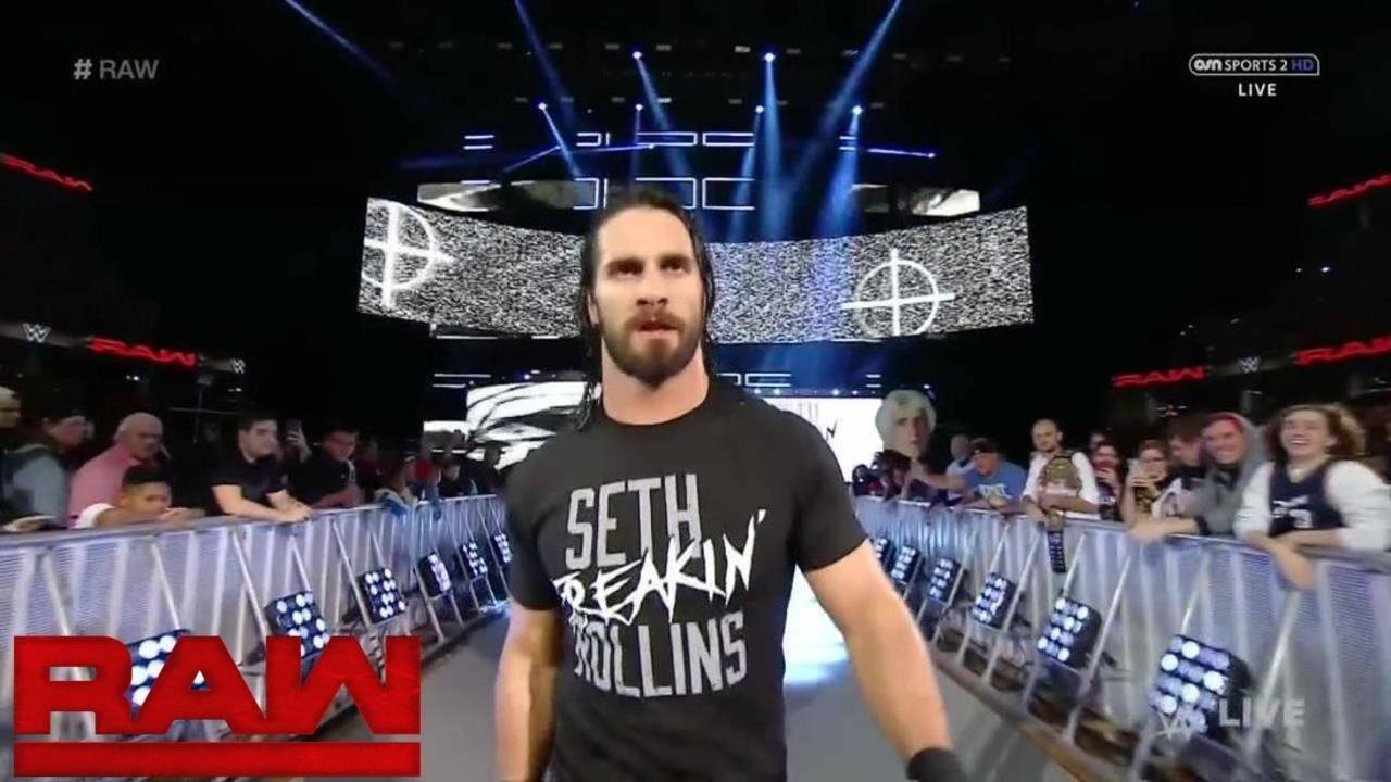 Here’s why Seth Rollins’ theme song opens with someone screaming “Bernie Town”