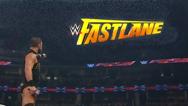 WWE hangs Fastlane sign to give mid-carders something to point at