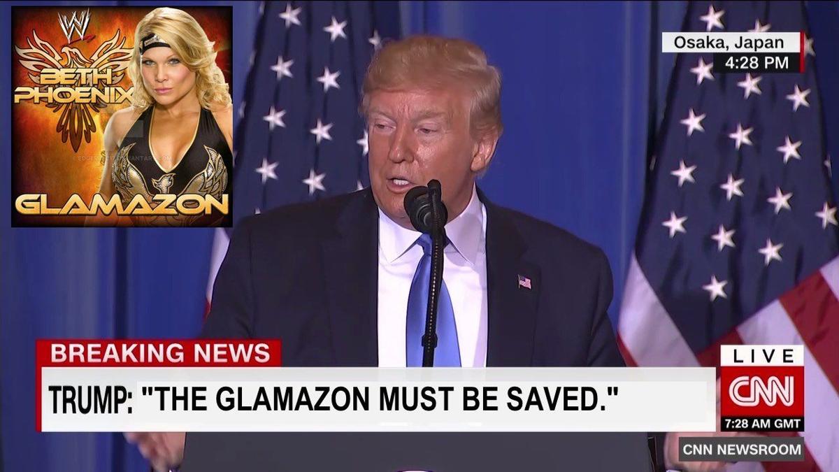 Confused Trump sends firefighters to Glamazon