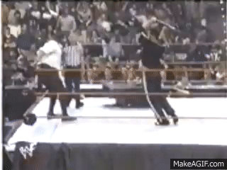 chair bounces into wrestler