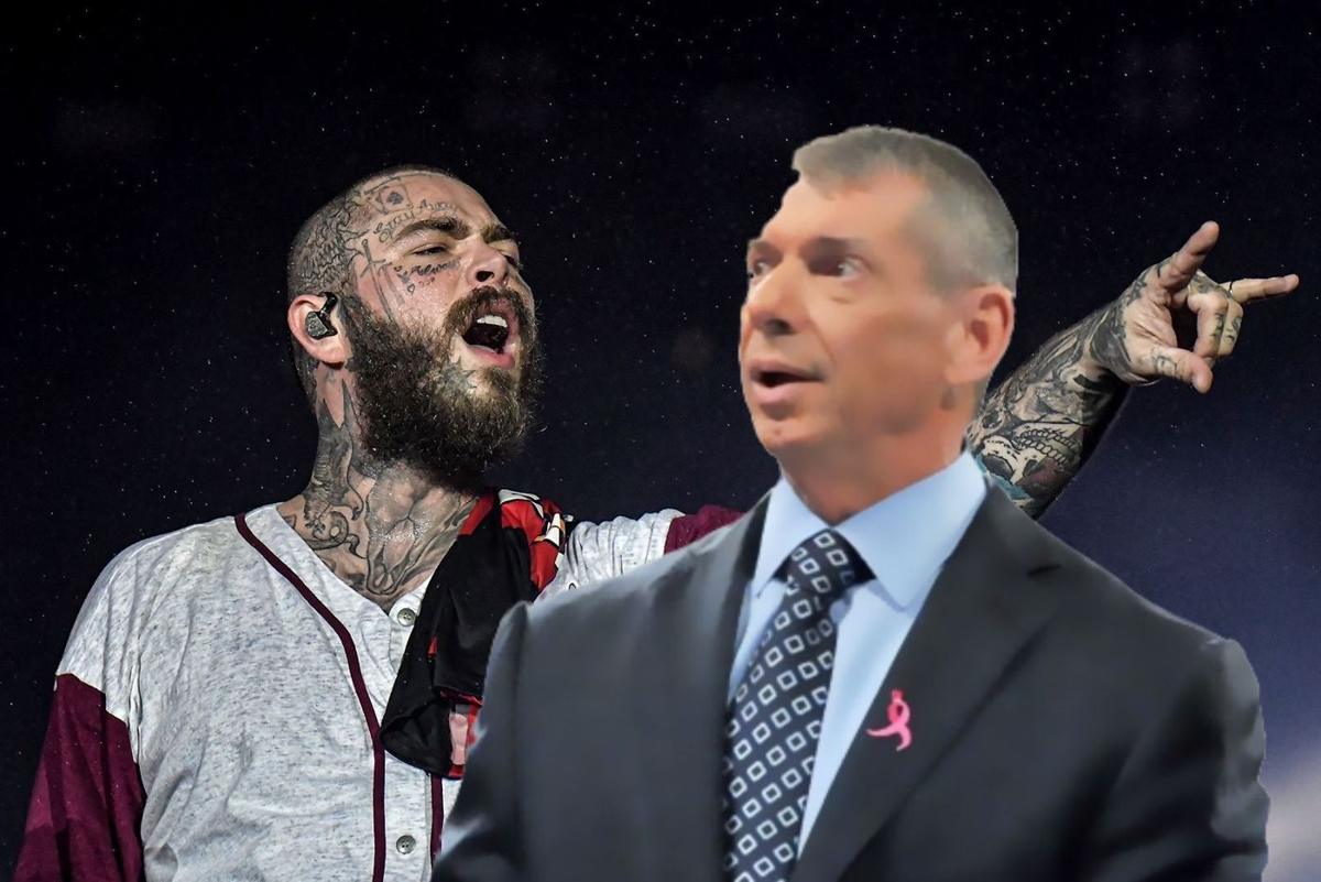 Post Malone and Vince McMahon perform “Stand Back” at MTV Video Awards
