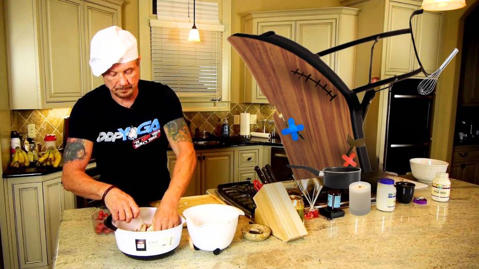 Table broken in wrestling match now rehabbing at DDP’s house